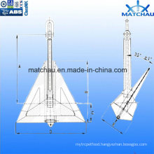 Solas Approved 55 Degree Hhp Stockless Delta Mooring Anchor